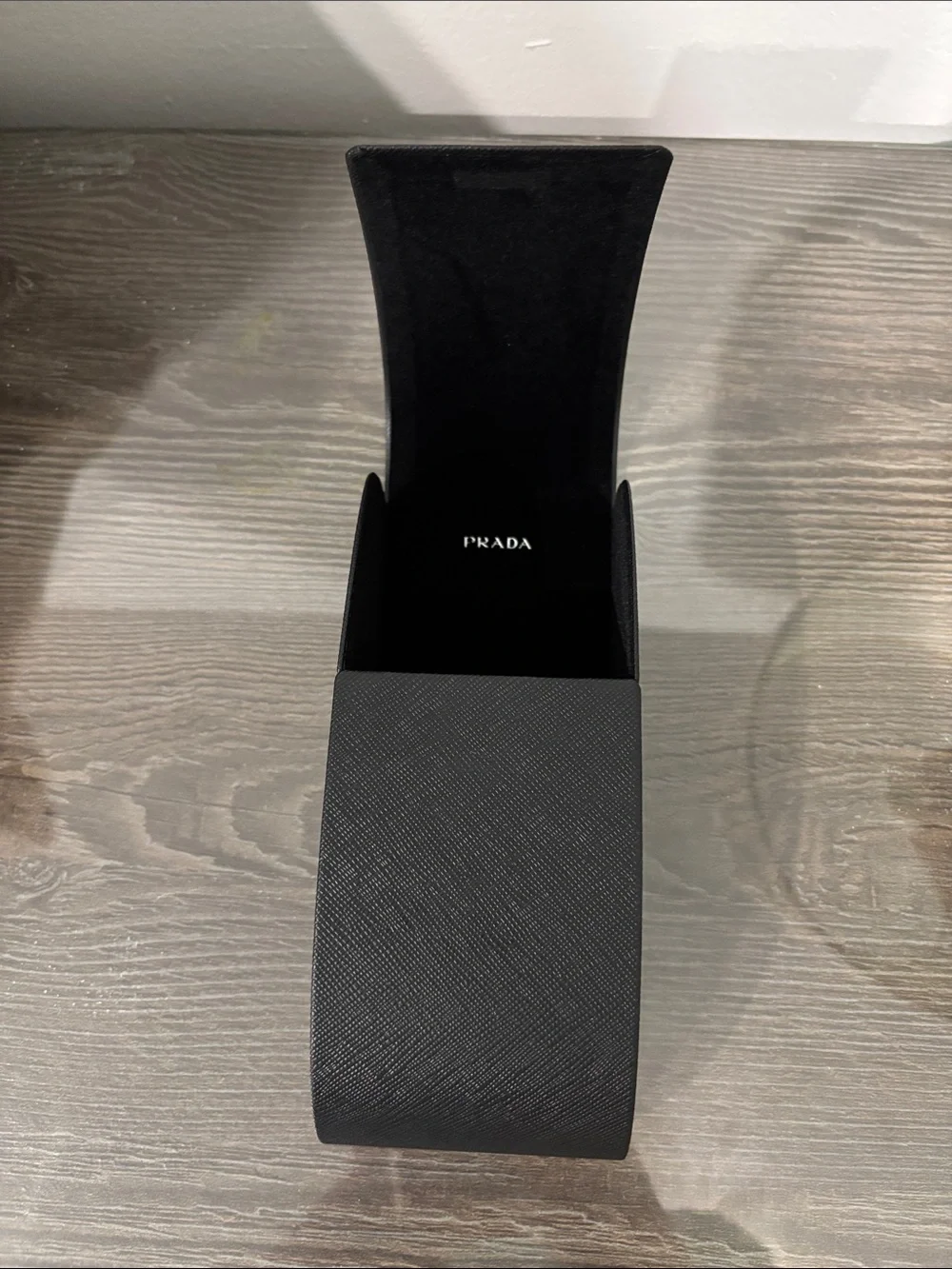 Prada Black Saffiano Leather Sunglasses Case